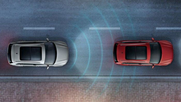 Σύστημα ελέγχου πορείας «Front Assist», που περιλαμβάνει και τη λειτουργία έκτακτου φρεναρίσματος για την πόλη «City Emergency Braking» για το νέο Tiguan. Σύστημα ελέγχου πορείας «Front Assist», που περιλαμβάνει και τη λειτουργία έκτακτου φρεναρίσματος για την πόλη «City Emergency Braking» για το νέο Tiguan.